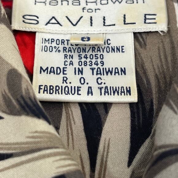 Rena Rowan Saville Short Sleeve Tropical Floral Summer Button Down Shirt 8 - Picture 6 of 9